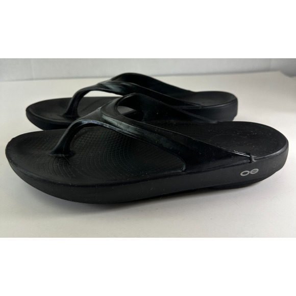 OOFOS OOlala Lightweight Comfort Thongs Flip Flop Sandals Black Women's Size 10 - Picture 6 of 15